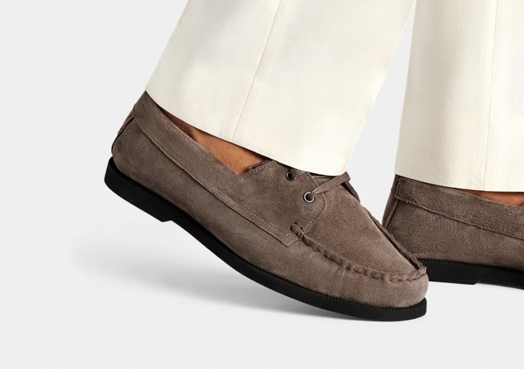 Taupe Boat Shoe